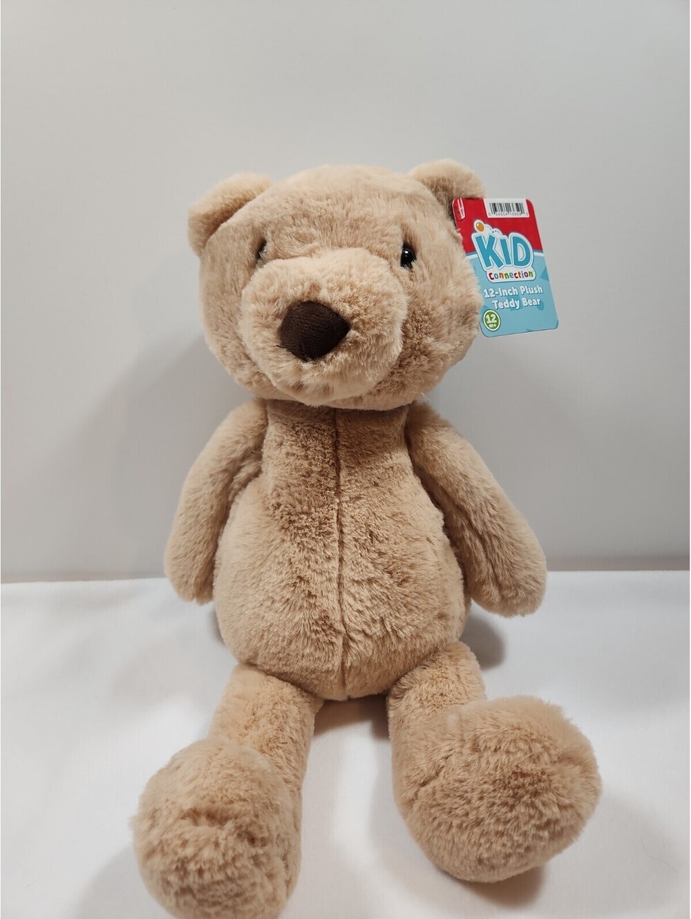Kid Connection Bear Plush 12"sitting,  17" Tall Very Soft Tan Brown Teddy Floppy